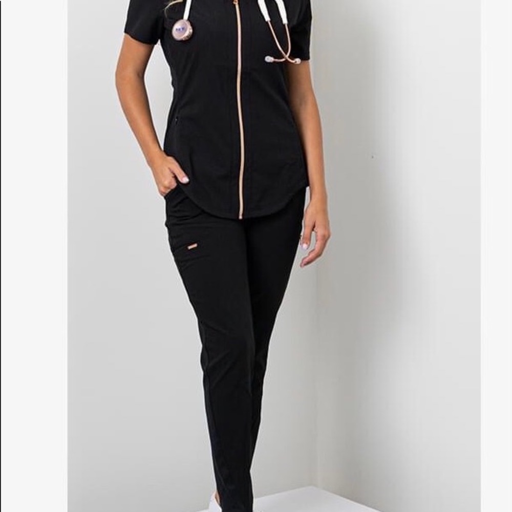 Cherokee Black Zip-Up Women's Top